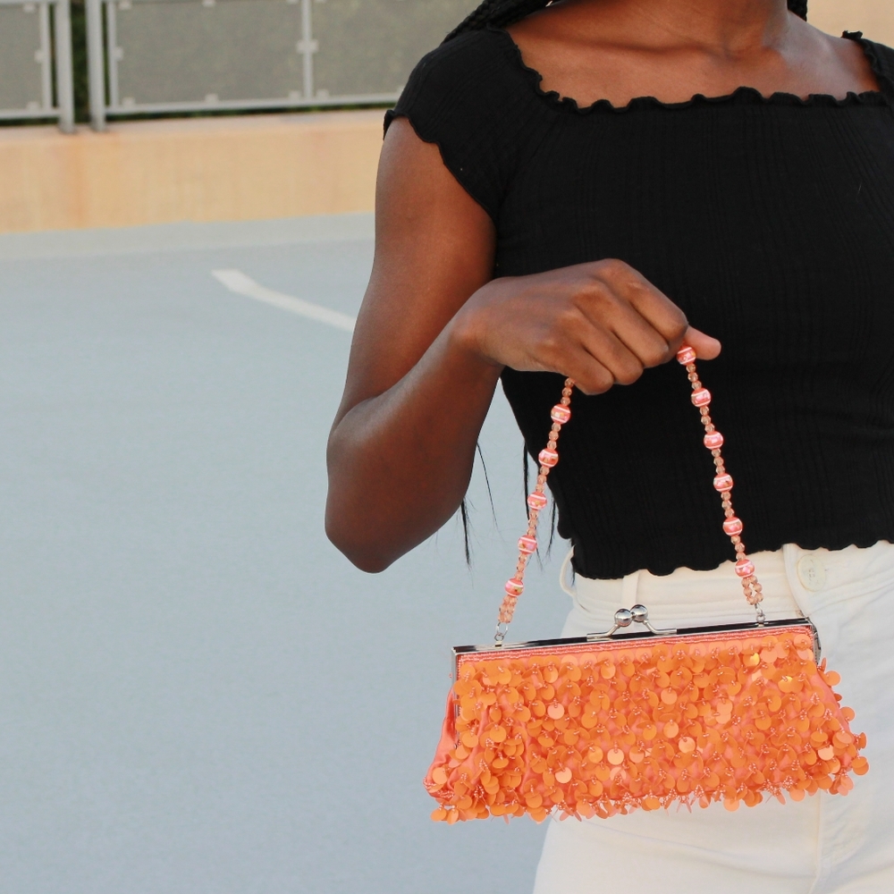 Cute mini orange purse